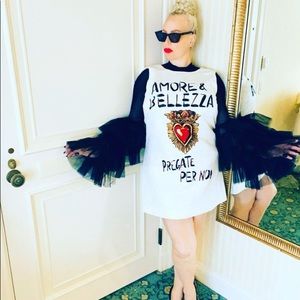 Italian D&g style SO FAB BELLEZA MINI BAROQUE JACQUARD DRESS